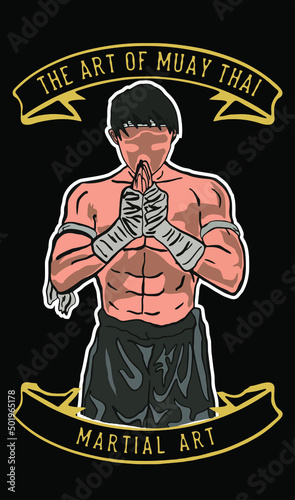 illustration of Muaythai Vector design modern