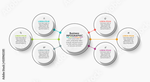 Business data visualization. timeline infographic icons designed for abstract background template milestone element modern diagram process technology digital marketing data presentation chart Vector