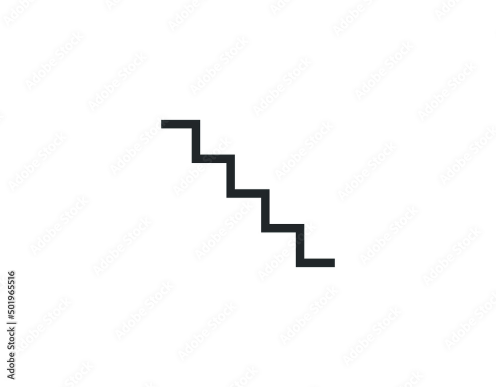 staircase symbol on white background