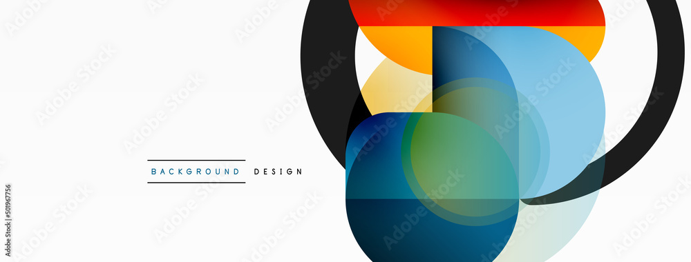 Round triangle shapes lines and circles. Geometric vector illustration for wallpaper banner background or landing page Round triangle shapes lines and circles. Geometric vector illustration for wallpaper banner background or landing page