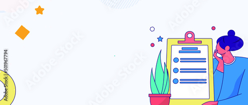 User Questionnaire Flat Vector Concept Illustration

