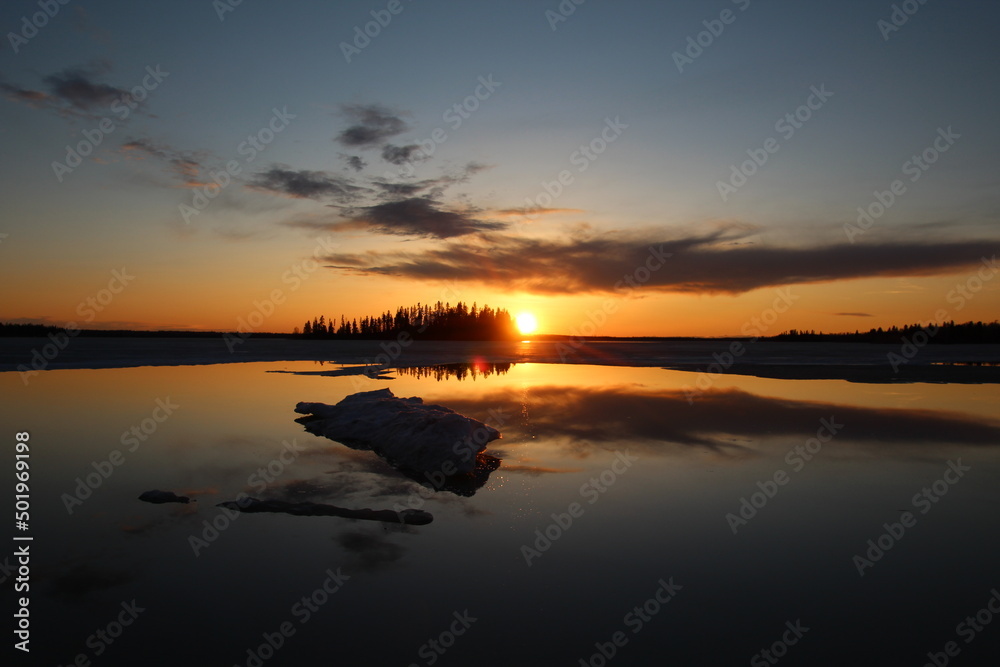 Spring Sunset, Elk Island National Park, Alberta