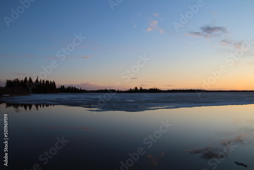 After Glow On Lake, Elk Island National Park, Alberta © Michael Mamoon