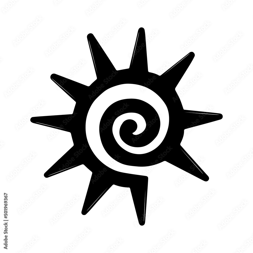Sun tribal tattoo vector illustration Sun tribal tattoo vector illustration