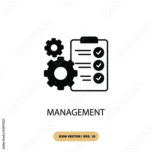 management icons  symbol vector elements for infographic web
