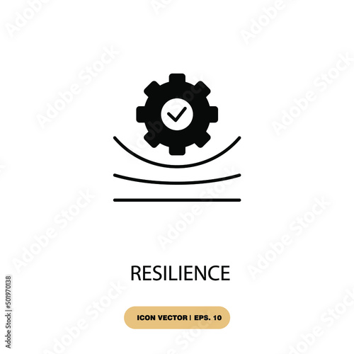 resilience icons  symbol vector elements for infographic web