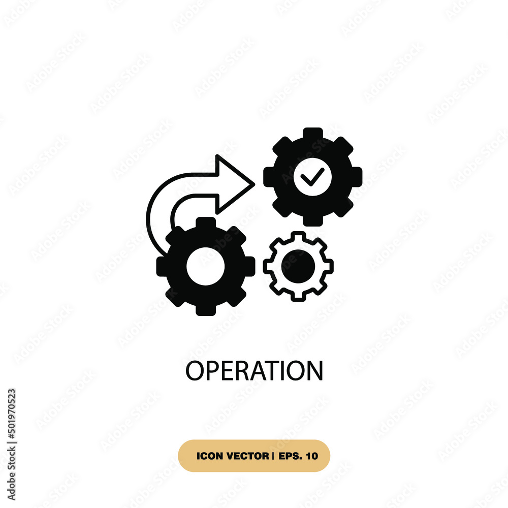 operation icons  symbol vector elements for infographic web