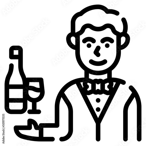 sommelier line icon