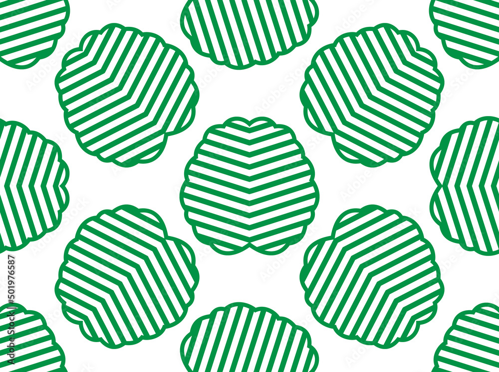 Seamless texture with abstract green leaf.