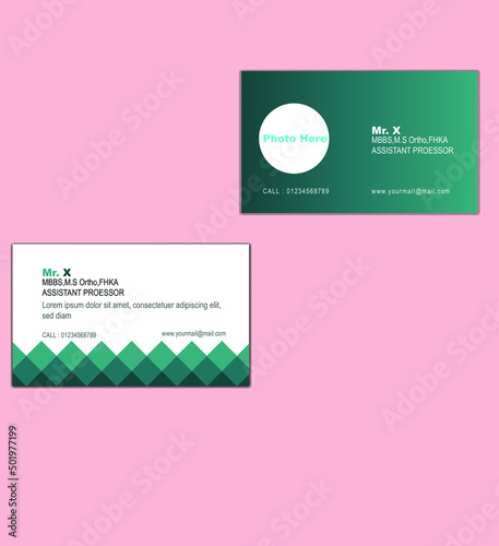 Creative, simpler, and ideal business card template photo