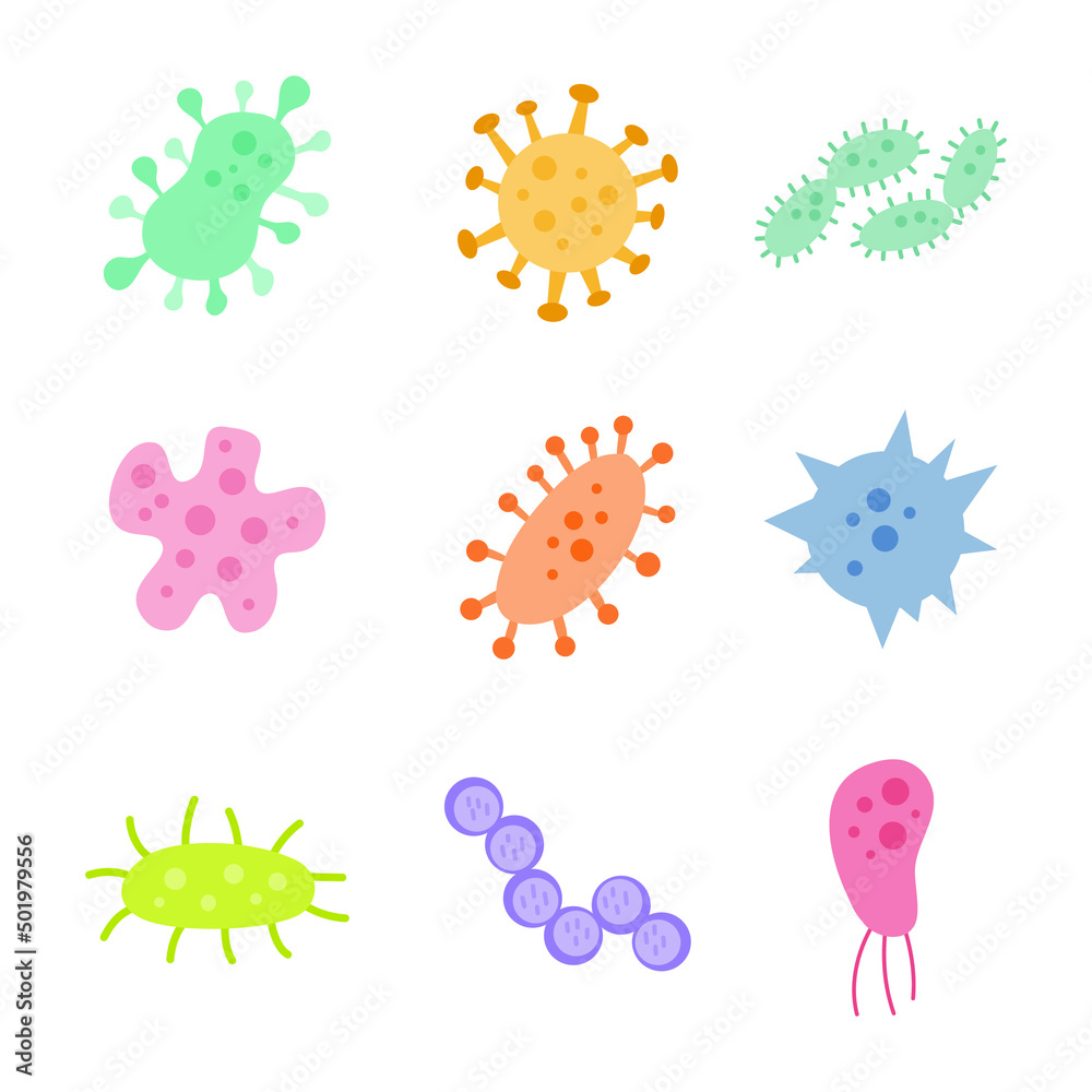 Virus and bacteria vector collection bundle set Virus and bacteria vector collection bundle set