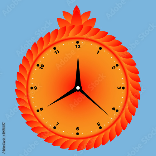 Clock icon in flat style, Business watch. Vector design element for you project