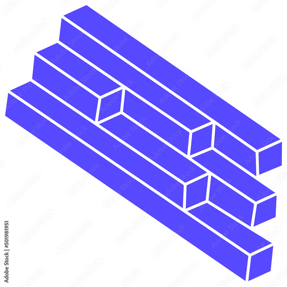 Impossible optical illusion shapes. Logo. Optical art object. Impossible figure. Line art. Unreal geometric objects.
