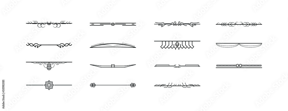 Set Black Simple Line Collection Doodle Border Elements Vector Design Style Sketch Isolated Illustration For Banner Set Black Simple Line Collection Doodle Border Elements Vector Design Style Sketch Isolated Illustration For Banner