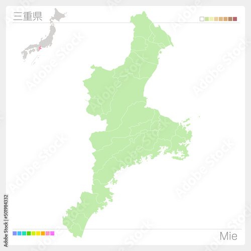 三重県の地図・Shiga Map
