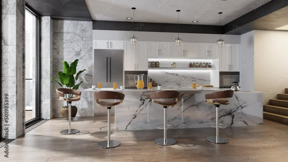 modern home, interior kitchen design
