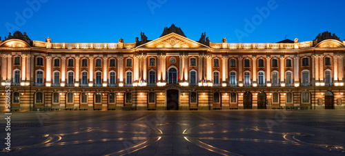 Fotografering View of Capitole or City Hall is the municipal administration of the Toulouse ci