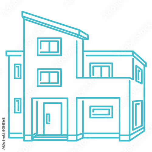新築の二階建て一軒家
