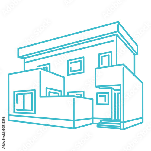 新築の二階建て一軒家