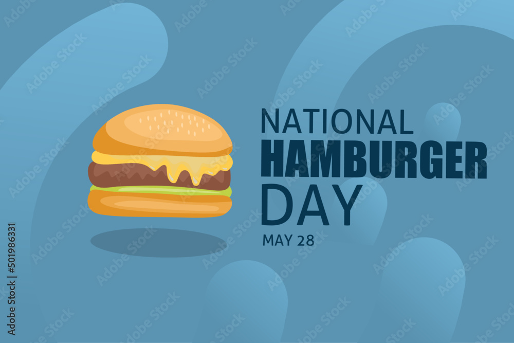 national hamburger day may 28 vector ilustration, suitable for web banner or card