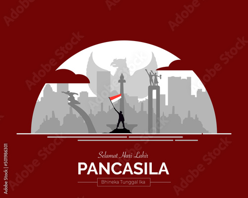 Happy Pancasila Day Flat Landscape photo