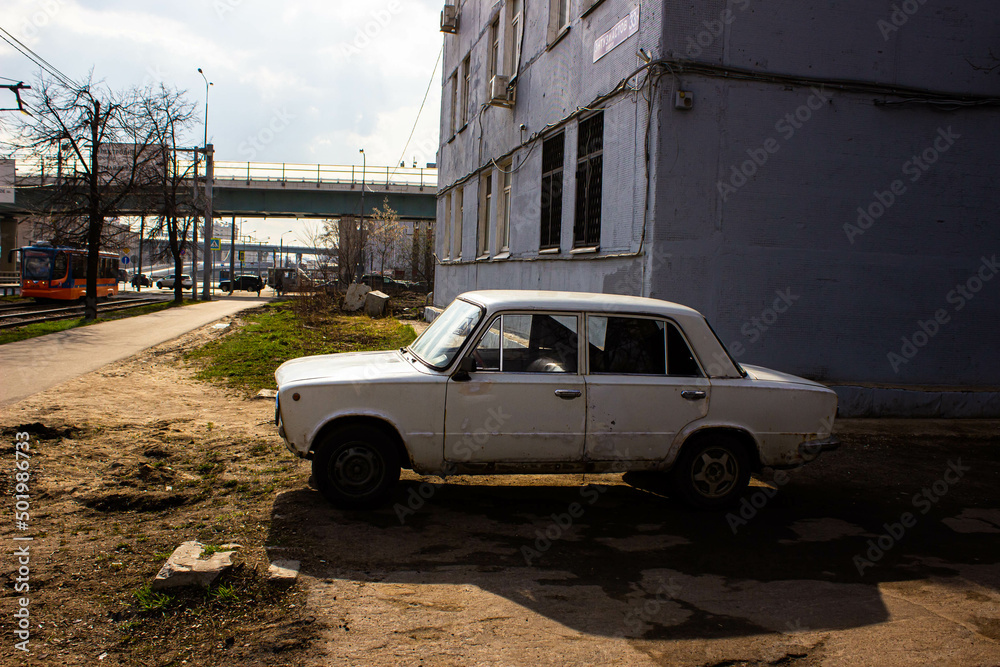 Old Russian-made Zhiguli car