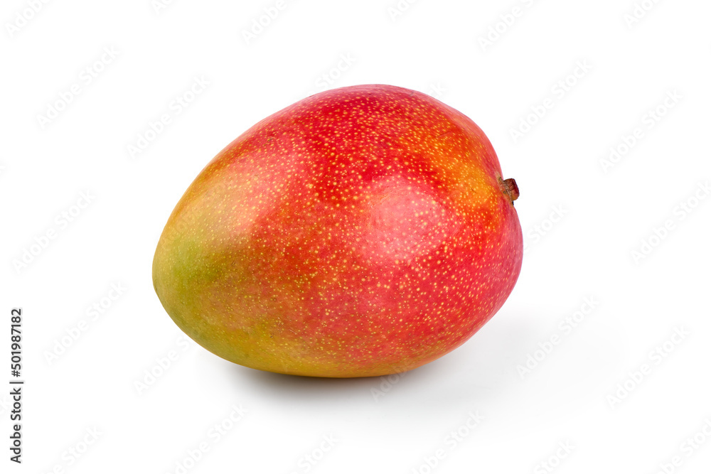 Juicy ripe Mango fruit, close-up, isolated on white background. Juicy ripe Mango fruit, close-up, isolated on white background.