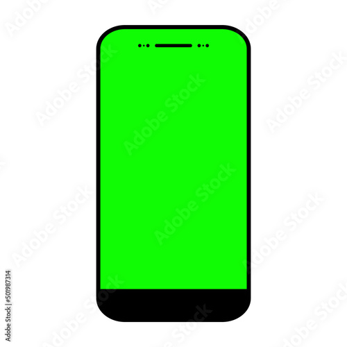 Green screen blank background, empty digital video template mockup vector illustration