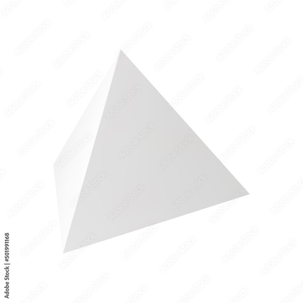 Realistic Tetrahedron Illustration