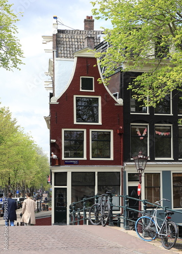 Photography Amsterdam Reguliersgracht Canal Street View with Characteristic House Facade and