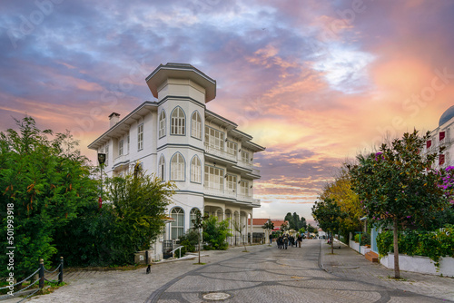 Canvas Print Buyukada Island street view