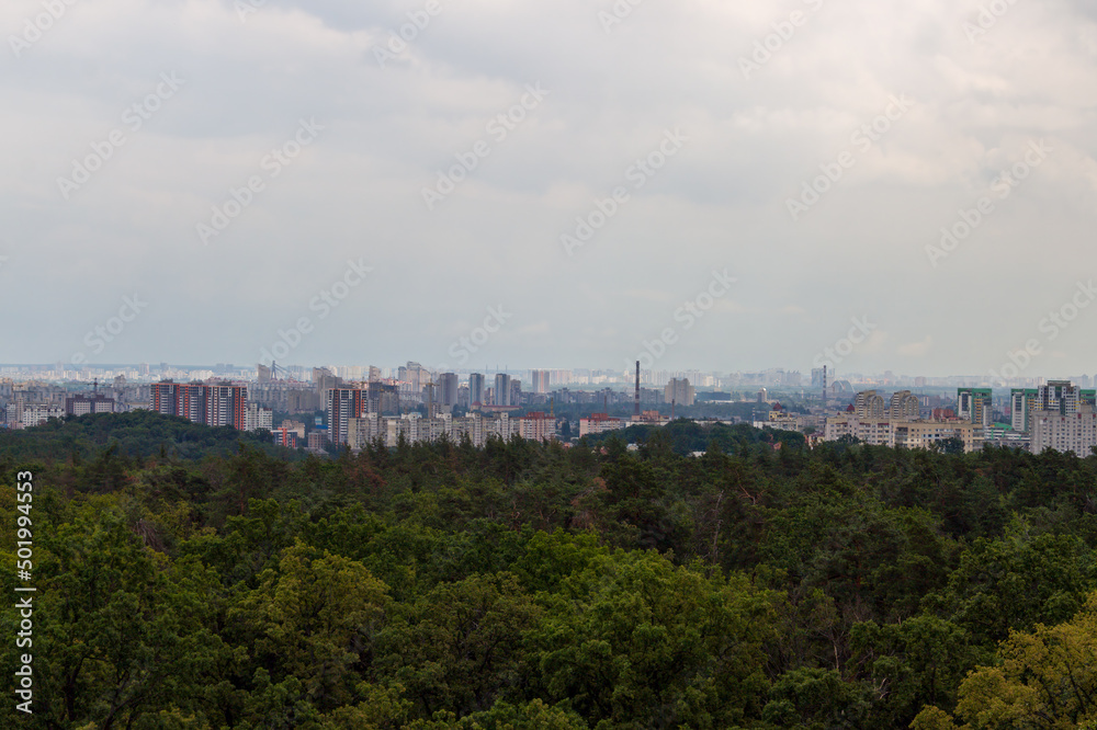 Panorama of Kyiv, the capital of Ukraine.
