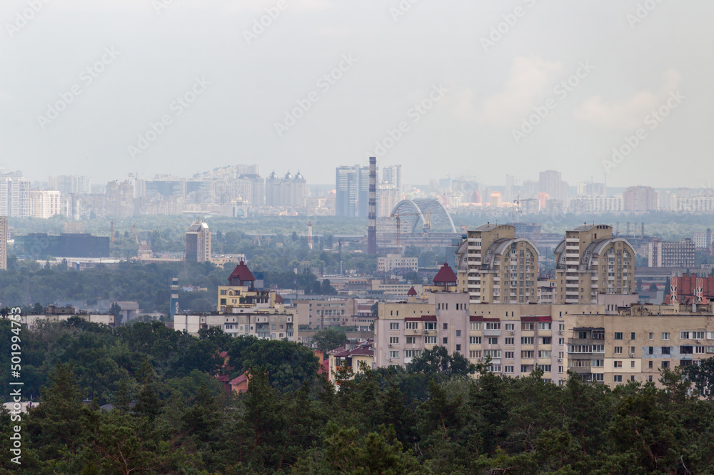 Panorama of Kyiv, the capital of Ukraine.
