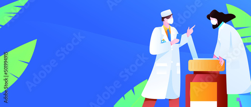 Medical health protection against epidemic flat vector concept illustration
