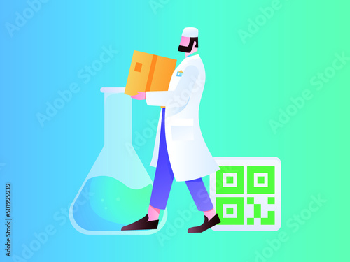 Medical health protection against epidemic flat vector concept illustration
