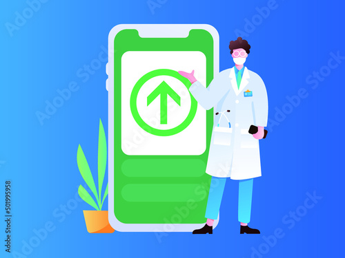 Medical health protection against epidemic flat vector concept illustration
