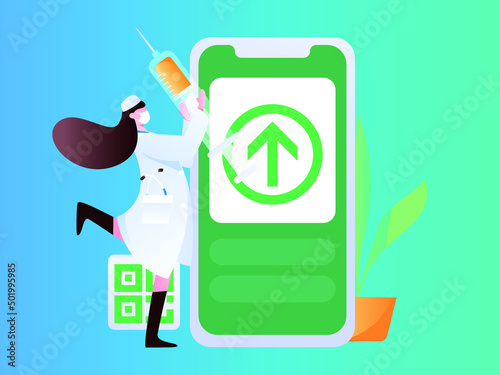 Medical health protection against epidemic flat vector concept illustration
