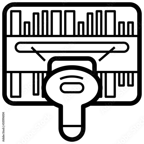 Barcode line icon,linear,outline,graphic,illustration