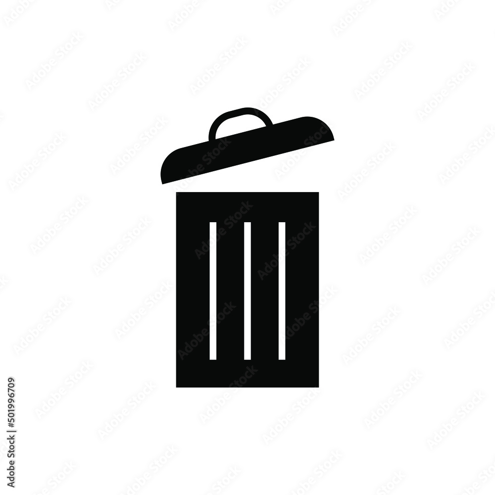 Trash can icon. Delete sign and symbol illustration isolated on white background. Vector EPS 10 Trash can icon. Delete sign and symbol illustration isolated on white background. Vector EPS 10