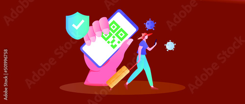 Medical health protection against epidemic flat vector concept illustration
