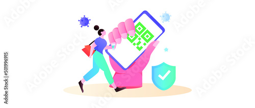Medical health protection against epidemic flat vector concept illustration
