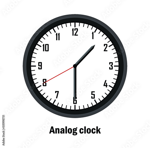 wall clock vector illustration time 1:30