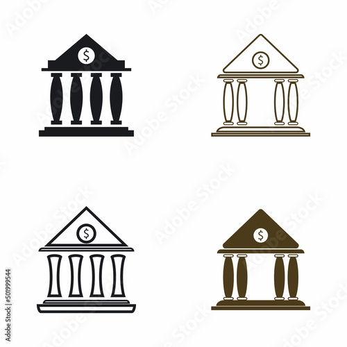 Business and finance icon bank vector illustration 