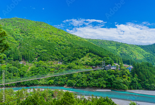 谷瀬のつり橋