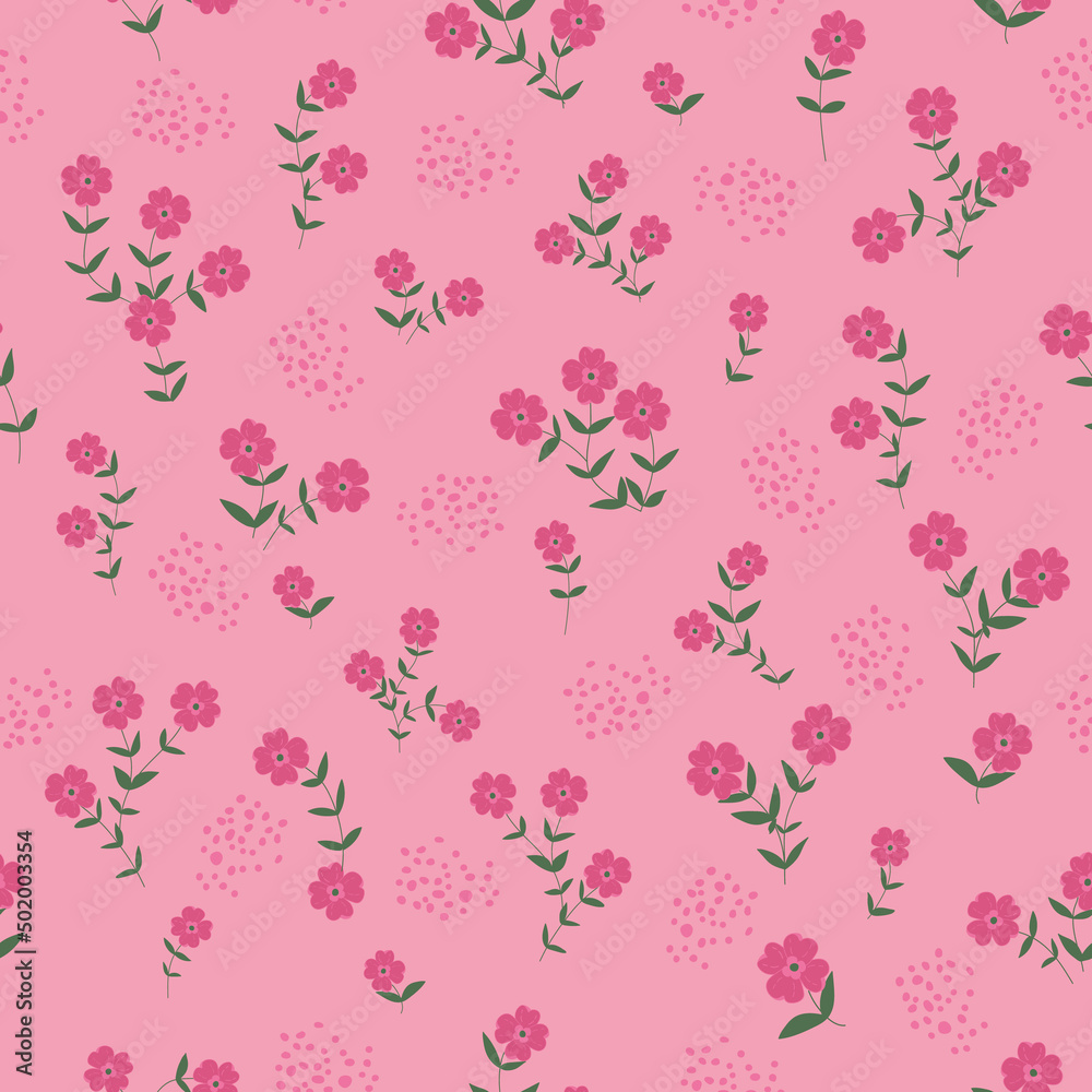 Seamless decorative elegant pattern with cute flower. Print for textile, wallpaper, covers, surface. For fashion fabric. Retro stylization. Seamless decorative elegant pattern with cute flower. Print for textile, wallpaper, covers, surface. For fashion fabric. Retro stylization.