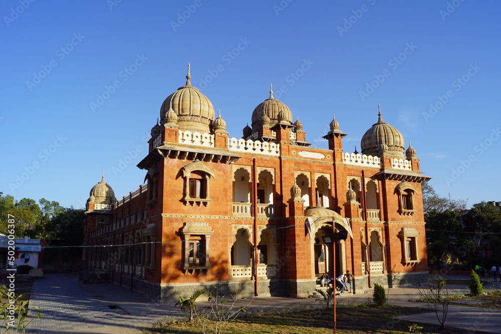 Mahatma Gandhi Hall. Ghanta Ghar, Indore, Madhya Pradesh. Also Known as King Edward Hall with sunlight. Indian Architecture.	