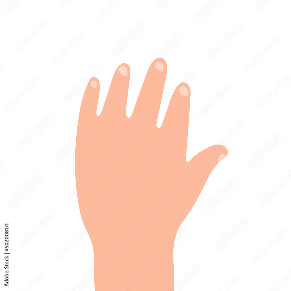 Voting. Hand raised up. Vector illustration on a white background. Voting. Hand raised up. Vector illustration on a white background.