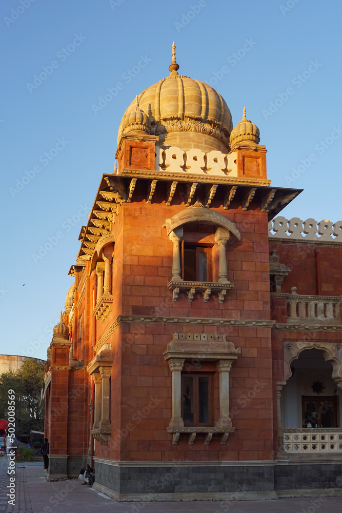 Mahatma Gandhi Hall. Ghanta Ghar, Indore, Madhya Pradesh. Also Known as King Edward Hall with sunlight. Indian Architecture.