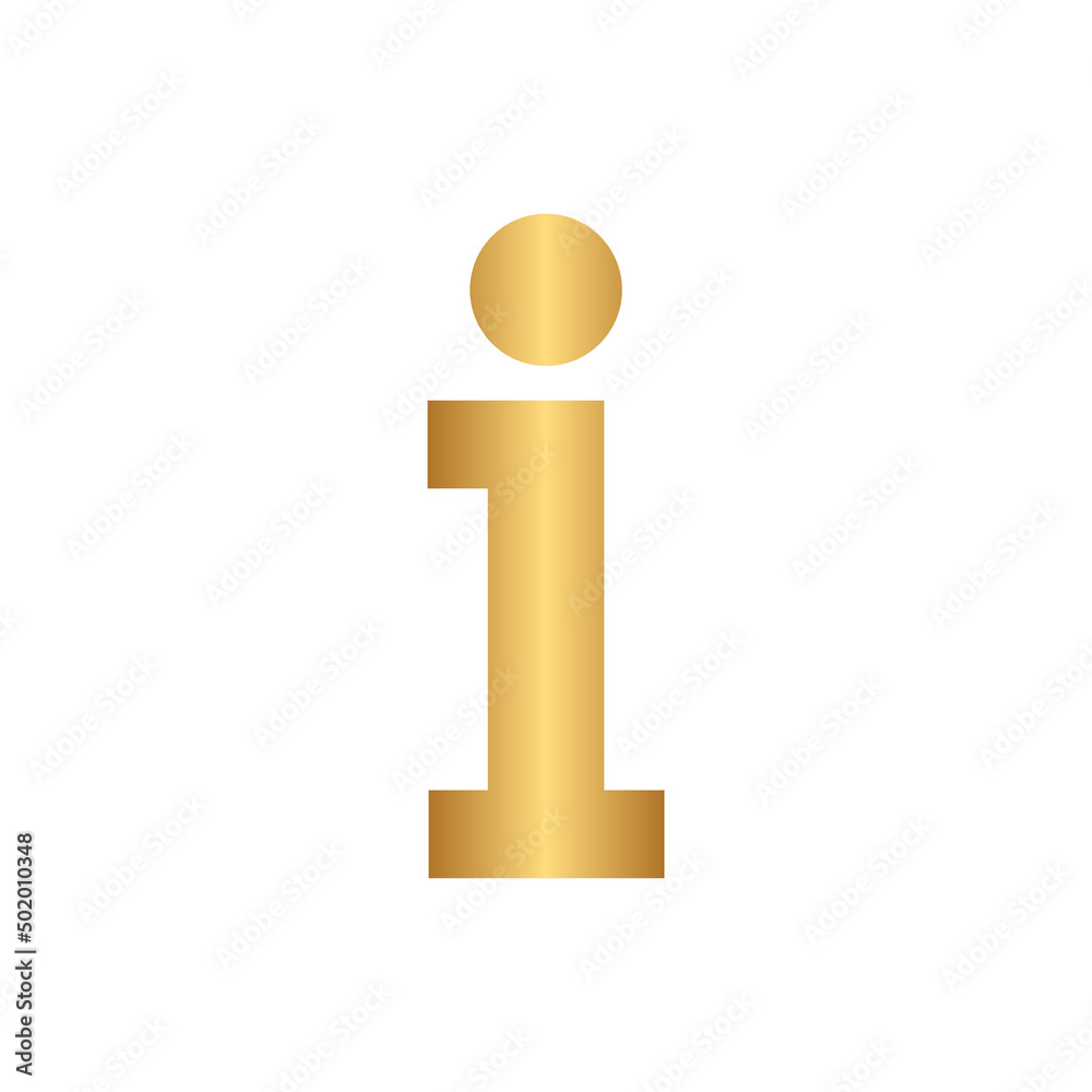 Info icon with gold gradient Info icon with gold gradient
