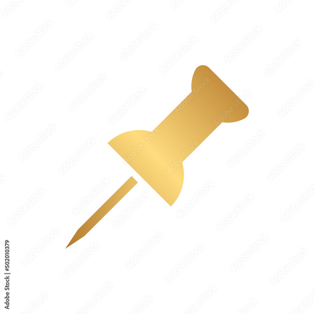 Pin icon with gold gradient Pin icon with gold gradient
